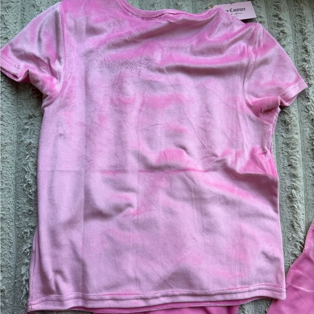 Juicy Couture Pink Bling Juicy Crown Velour Pajama Set